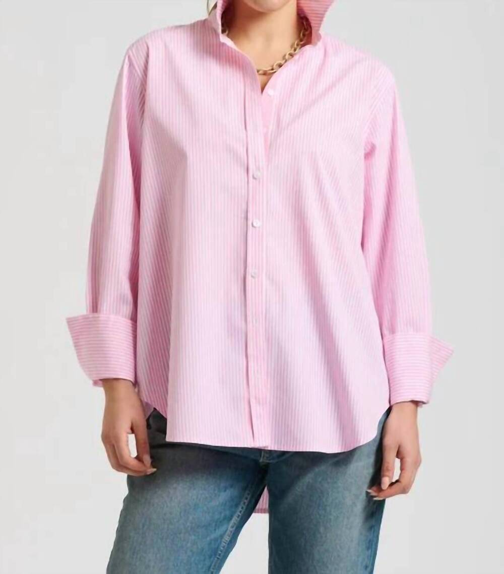 NEW SHIRTY elodie girlfriend shirt in pink stripe
